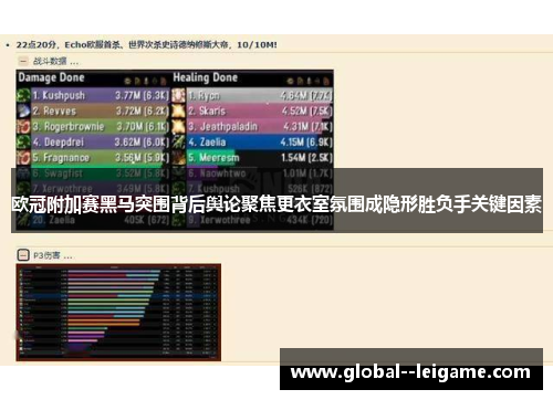 欧冠附加赛黑马突围背后舆论聚焦更衣室氛围成隐形胜负手关键因素 欧冠附加赛黑马突围背后舆论聚焦更衣室氛围成隐形胜负手关键因素